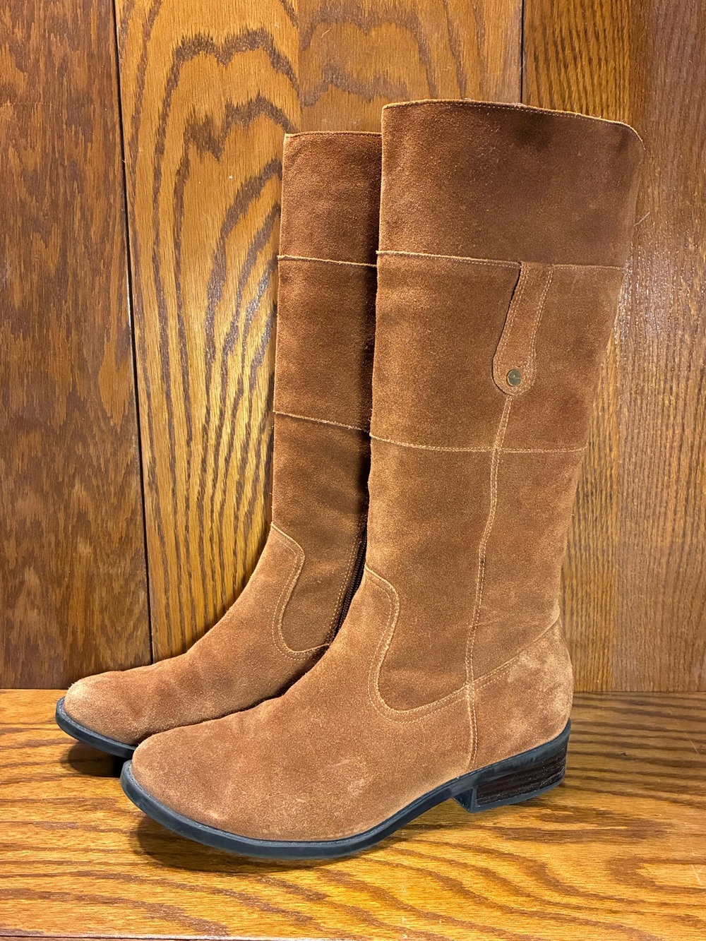 Me Too Brown Suede Knee High Riding Boots Women’s Size 10